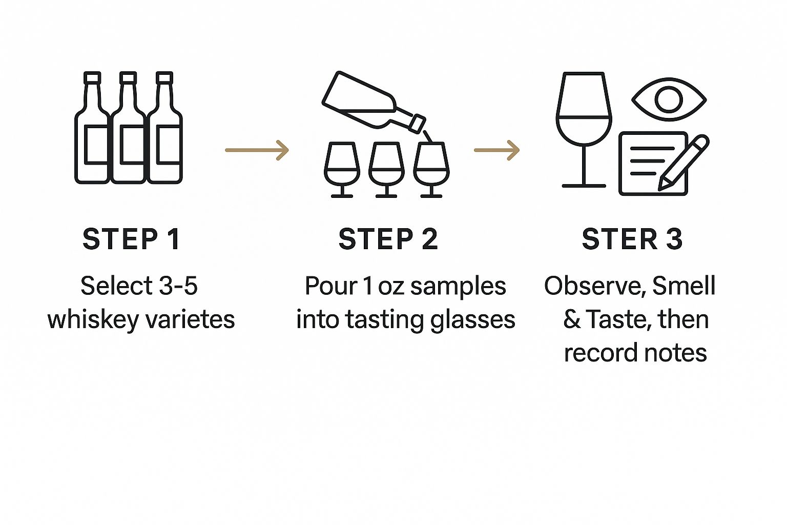Infographic about whiskey tasting flight