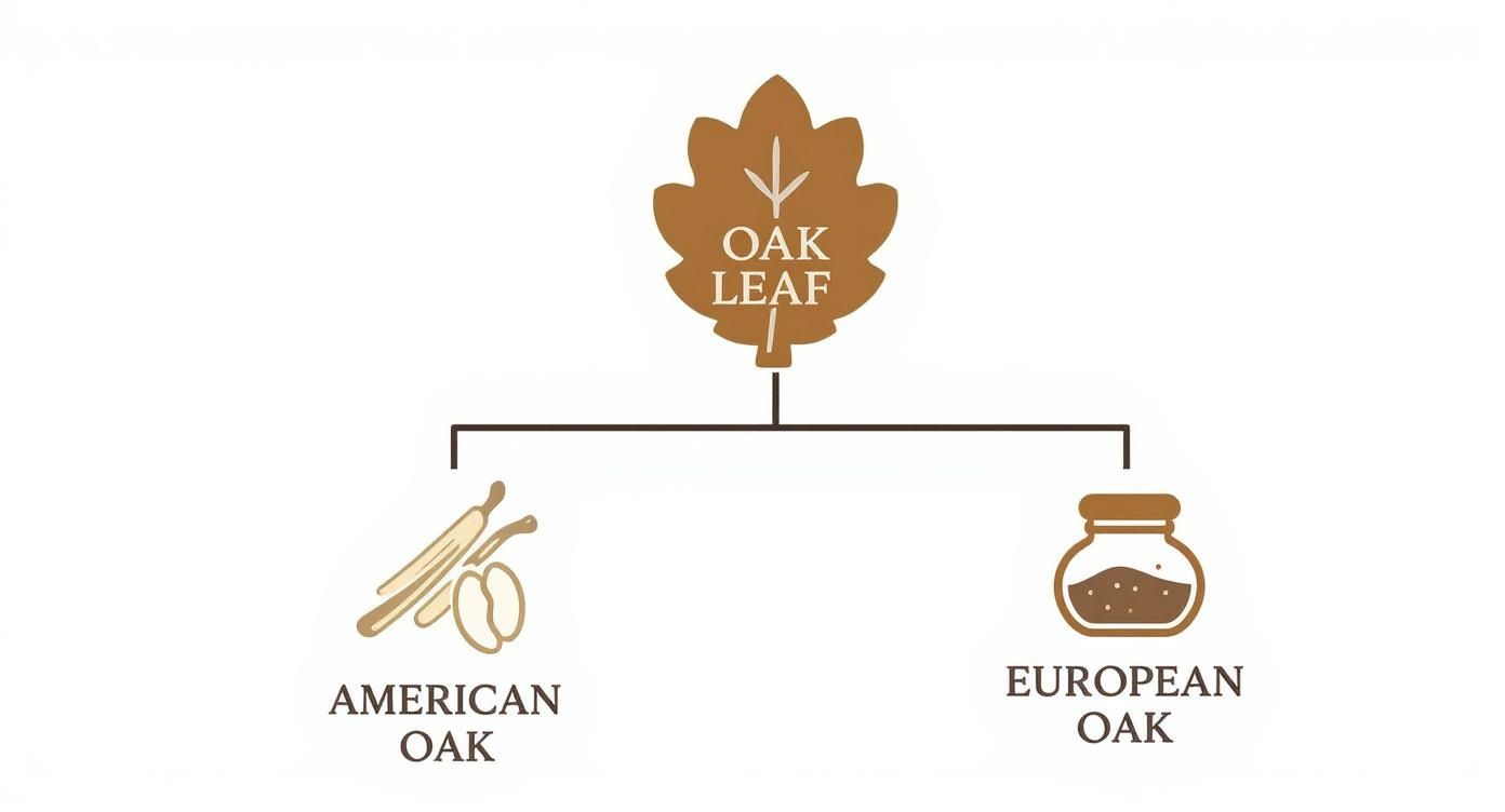 Infographic about whiskey aging barrel