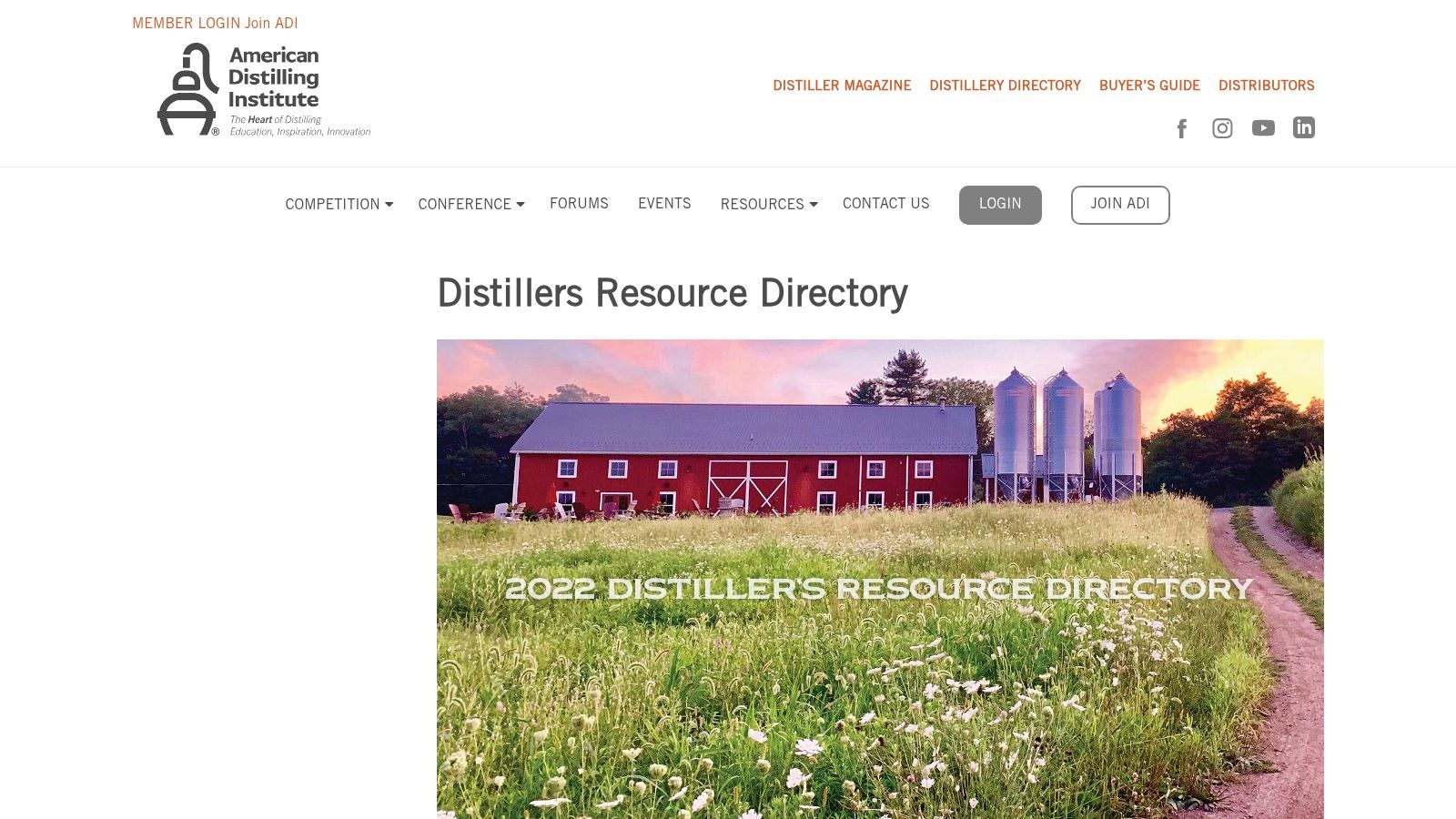 American Distilling Institute (ADI) – Distillery Directory/Map