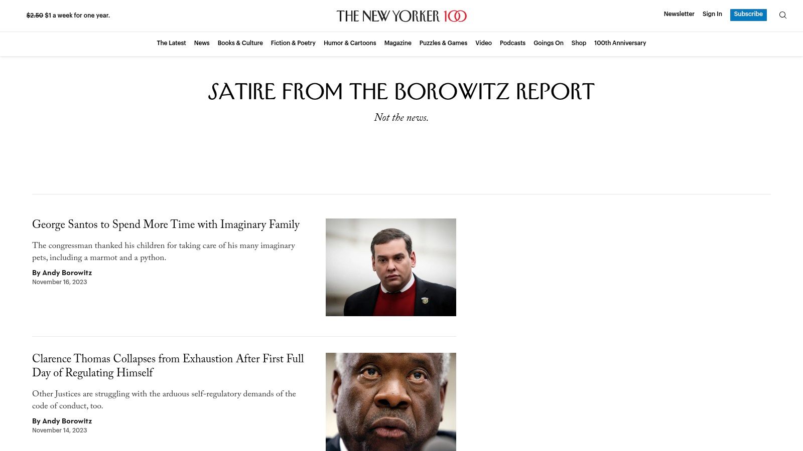 The Borowitz Report (The New Yorker)