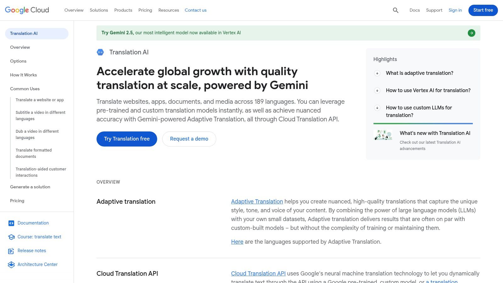 Google Cloud Translation