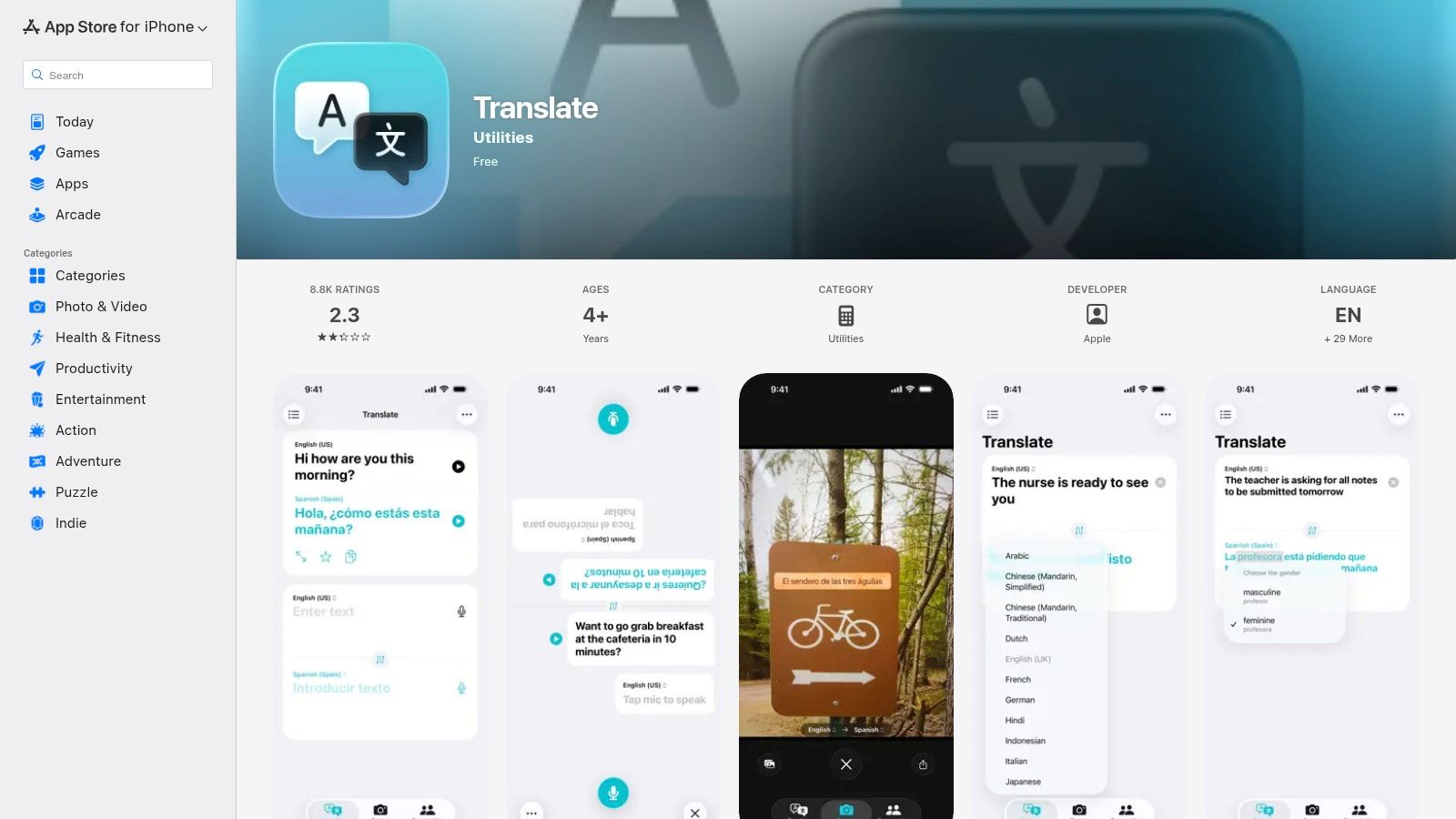 Apple Translate