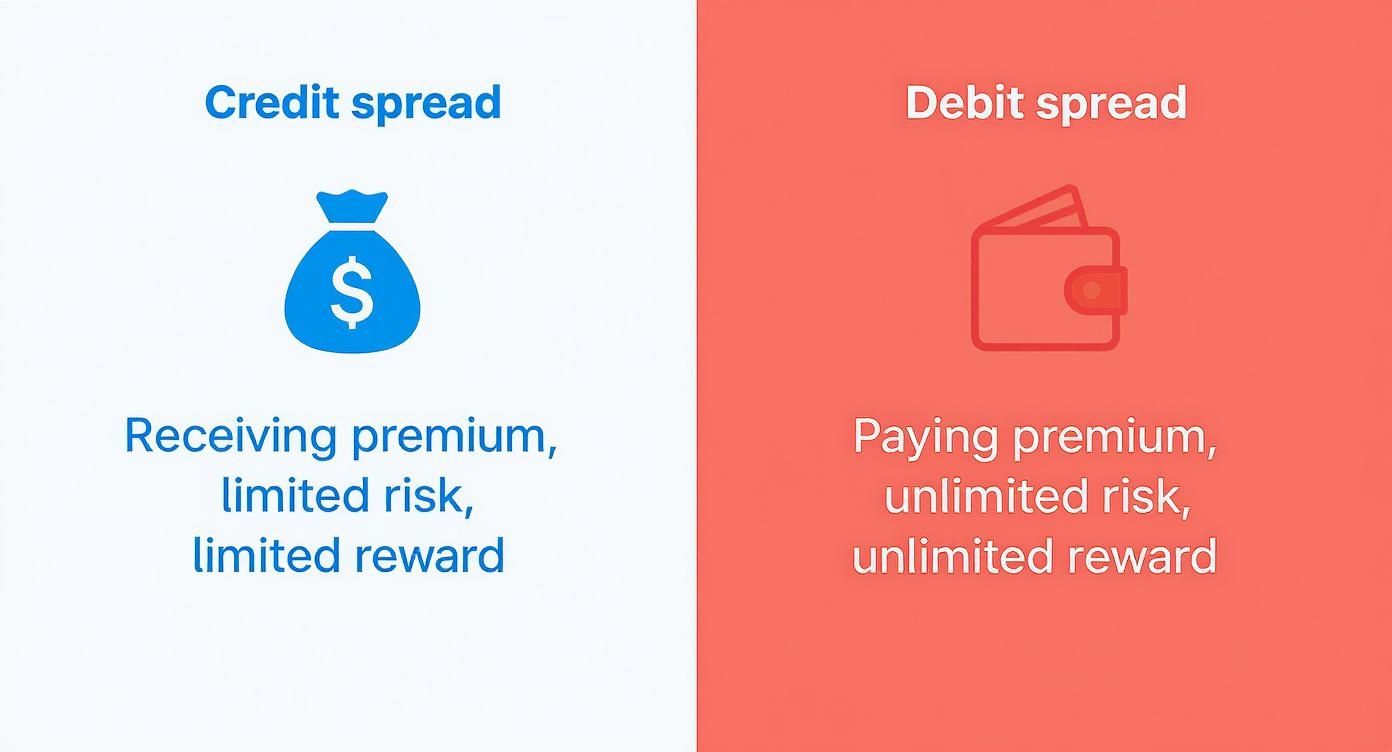 Infographic about what is an option spread