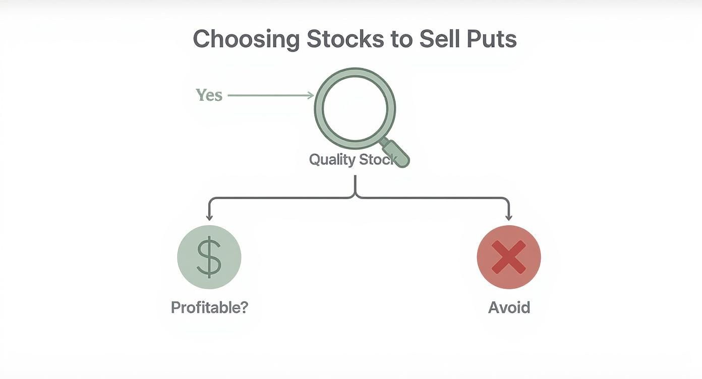 Infographic about sell a put option strategy