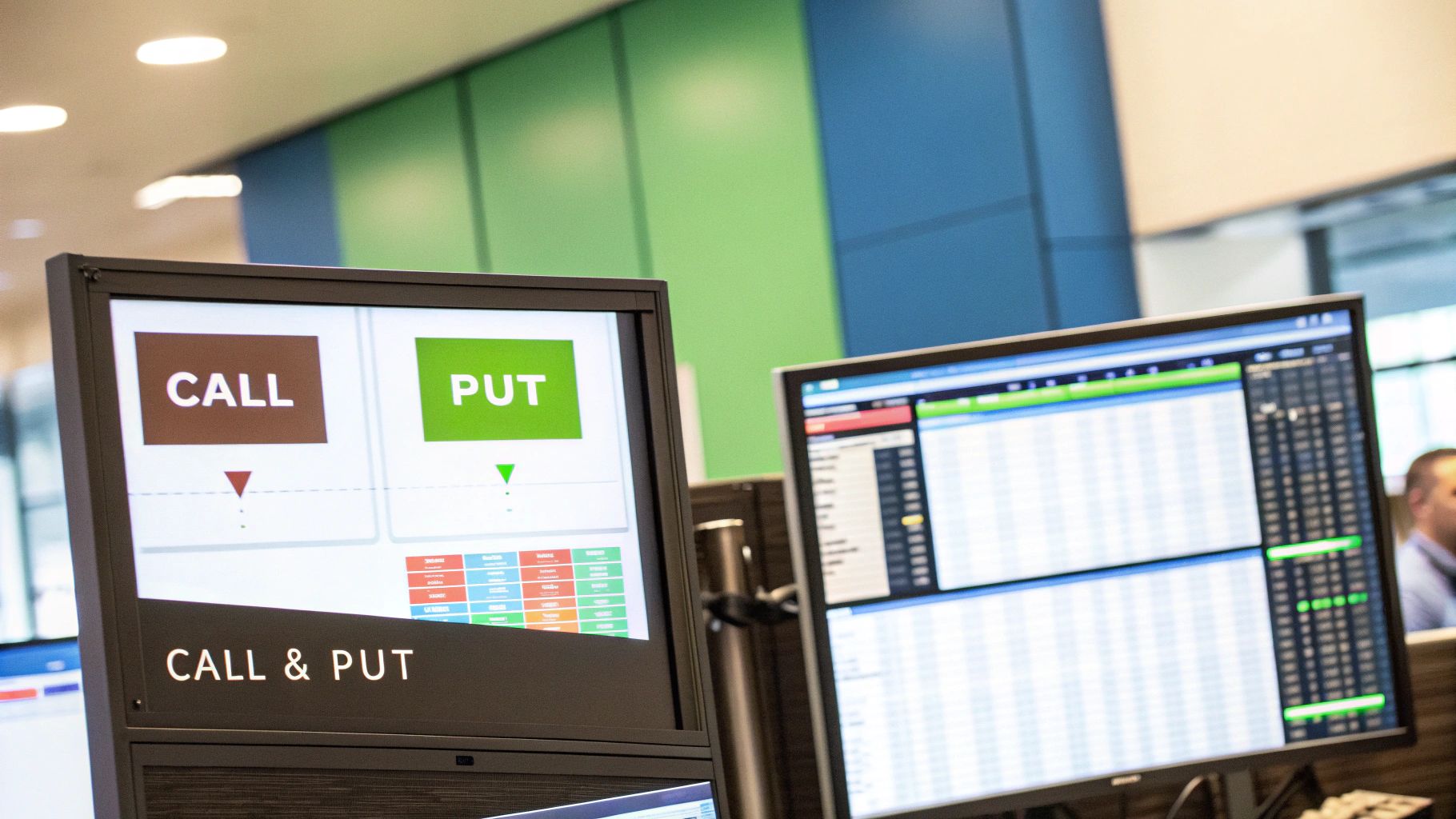 A person sitting at a desk, thoughtfully looking at charts and planning their strategy.