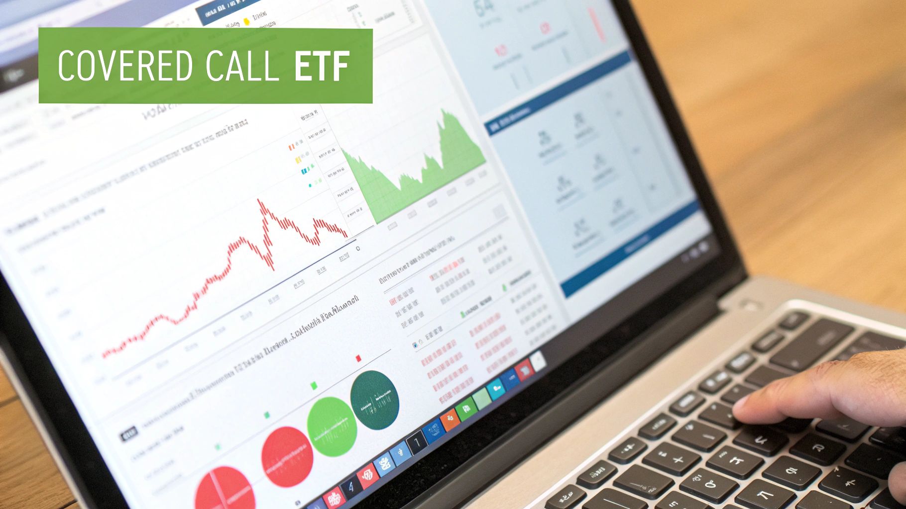 Infographic describing the mechanics of a Covered Call ETF strategy