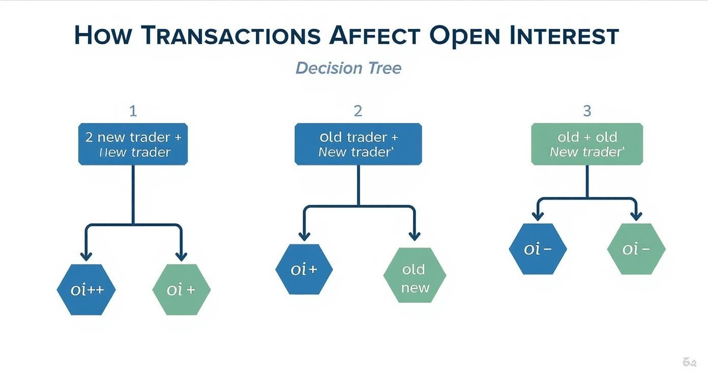 Infographic about open interest vs volume options