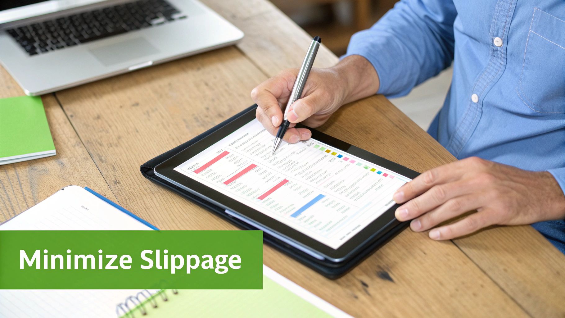 Trader analyzing charts on a computer screen to plan strategies