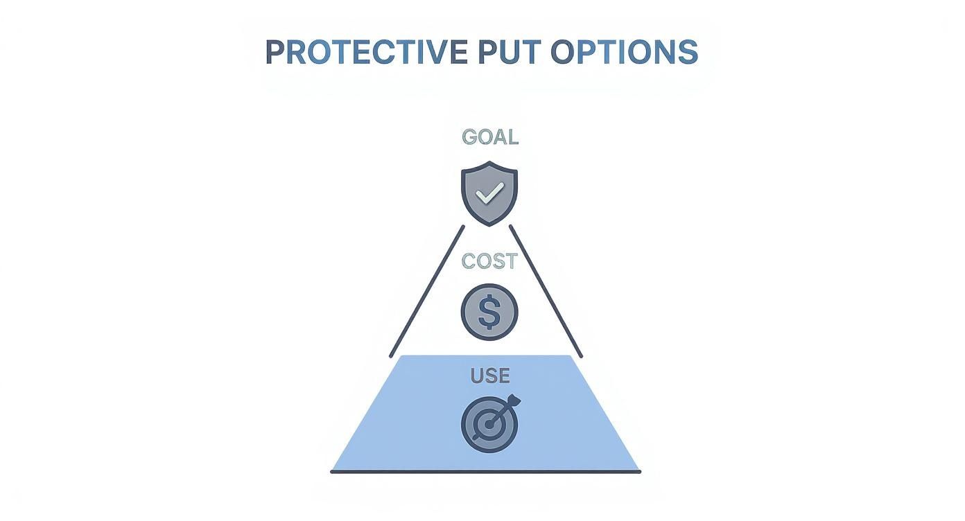 Infographic about protective put strategy