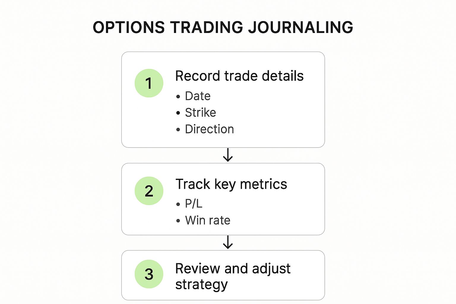 Infographic about options trading journal