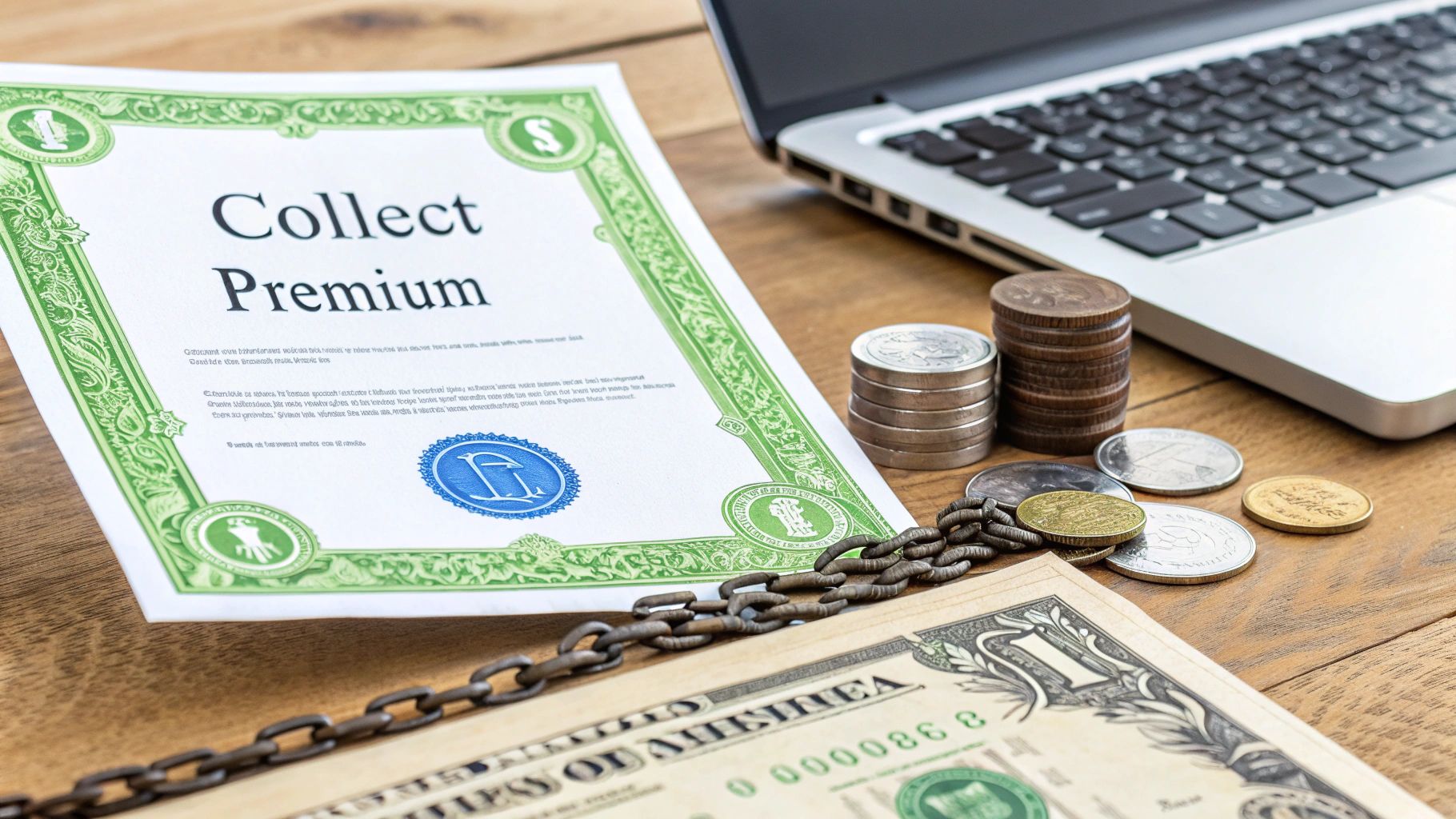 A graph showing the profit and loss profile of a covered call strategy.