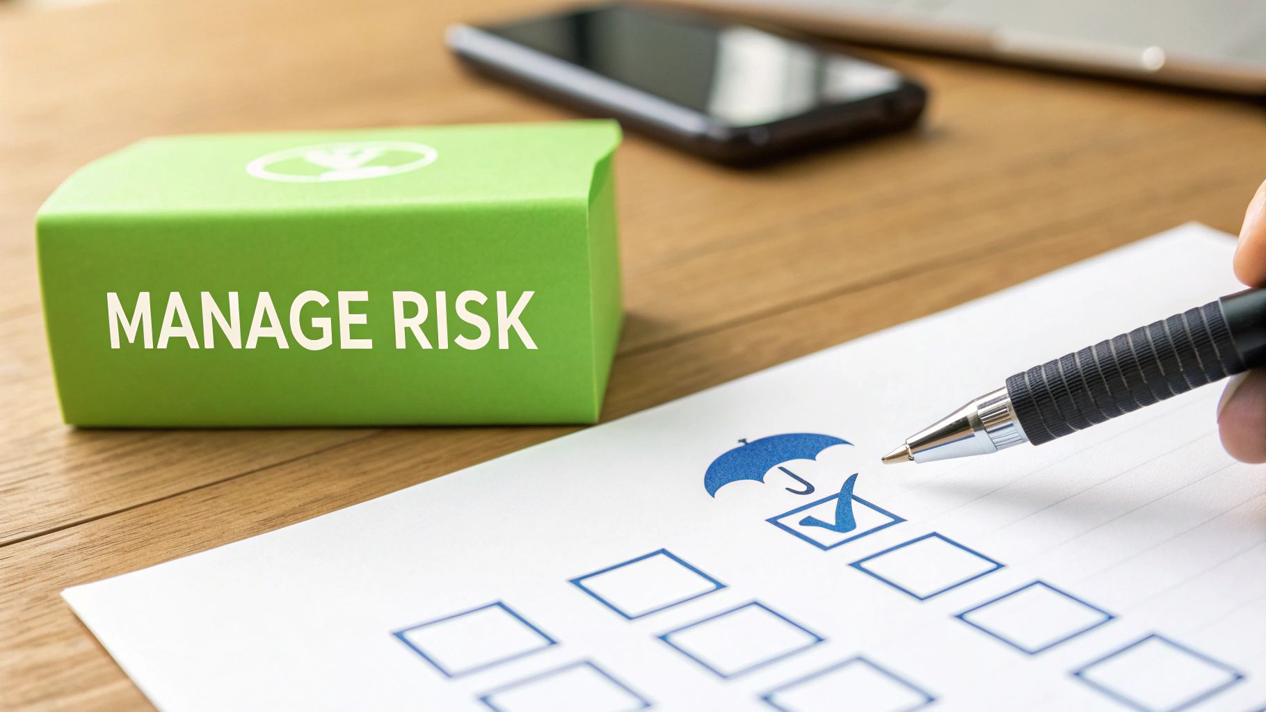 A close-up of a chess board with pieces strategically positioned, symbolizing risk management and strategy.