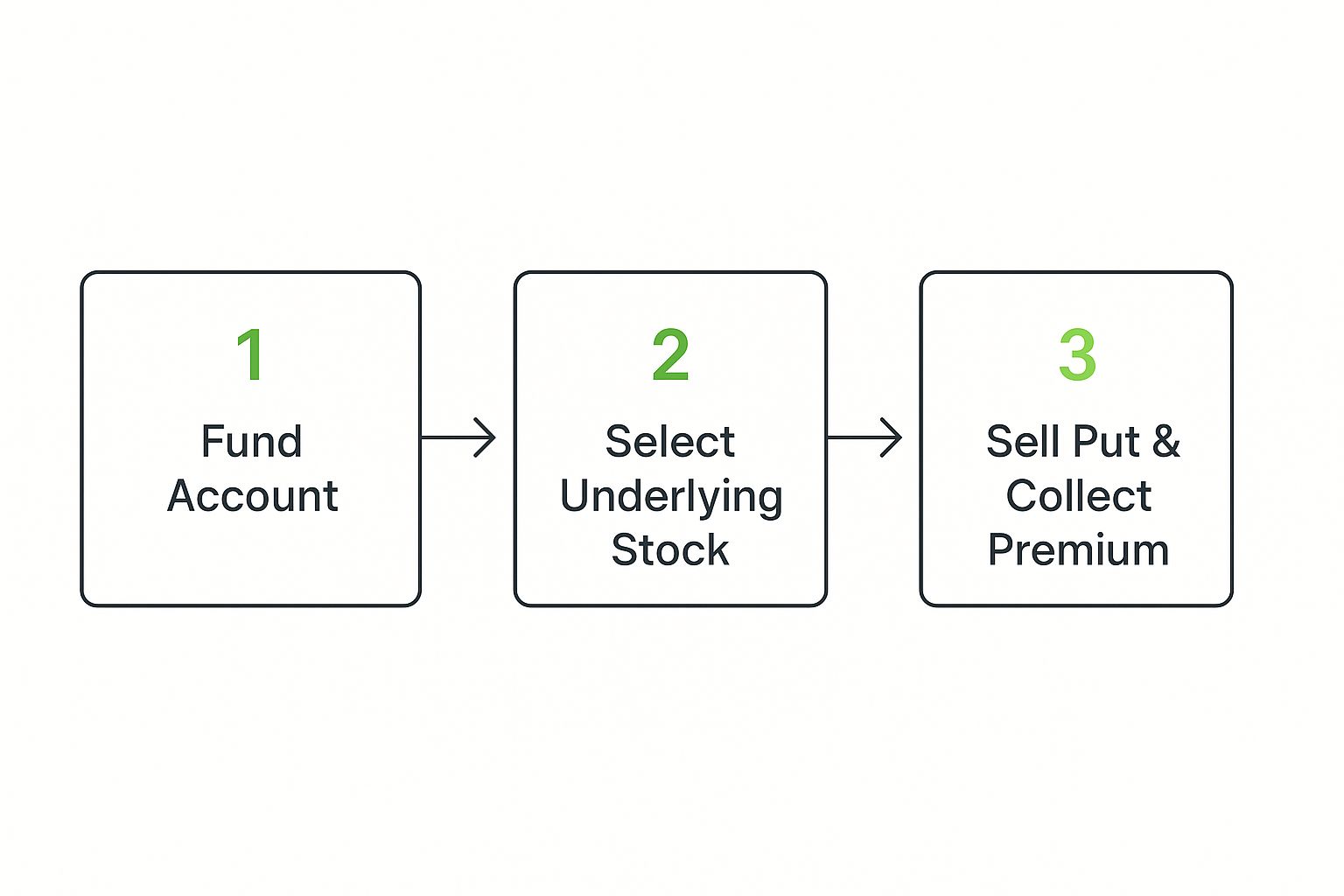Infographic about selling cash secured puts