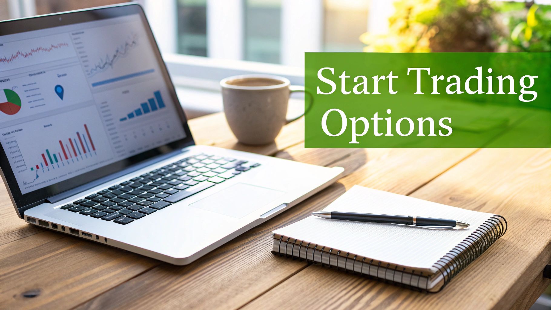 A person studying financial charts on a large screen, representing the foundational knowledge required for options trading.