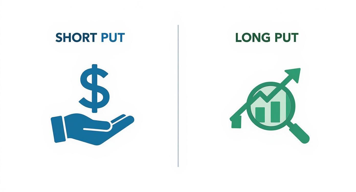 Infographic about short position put option