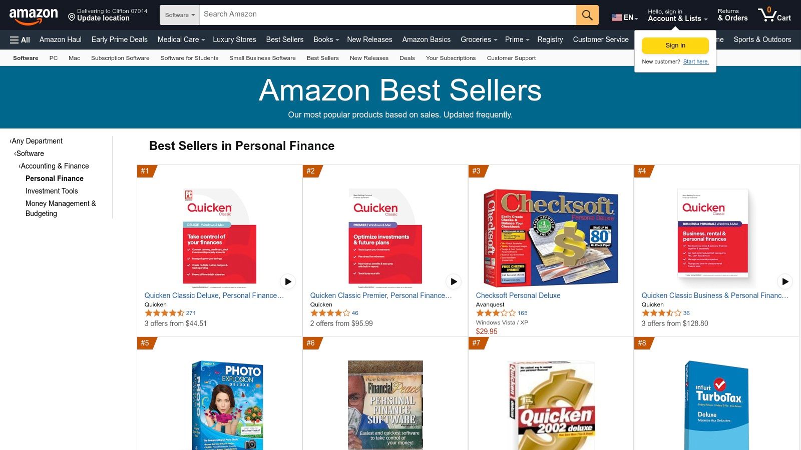 Amazon - Personal Finance Software Marketplace