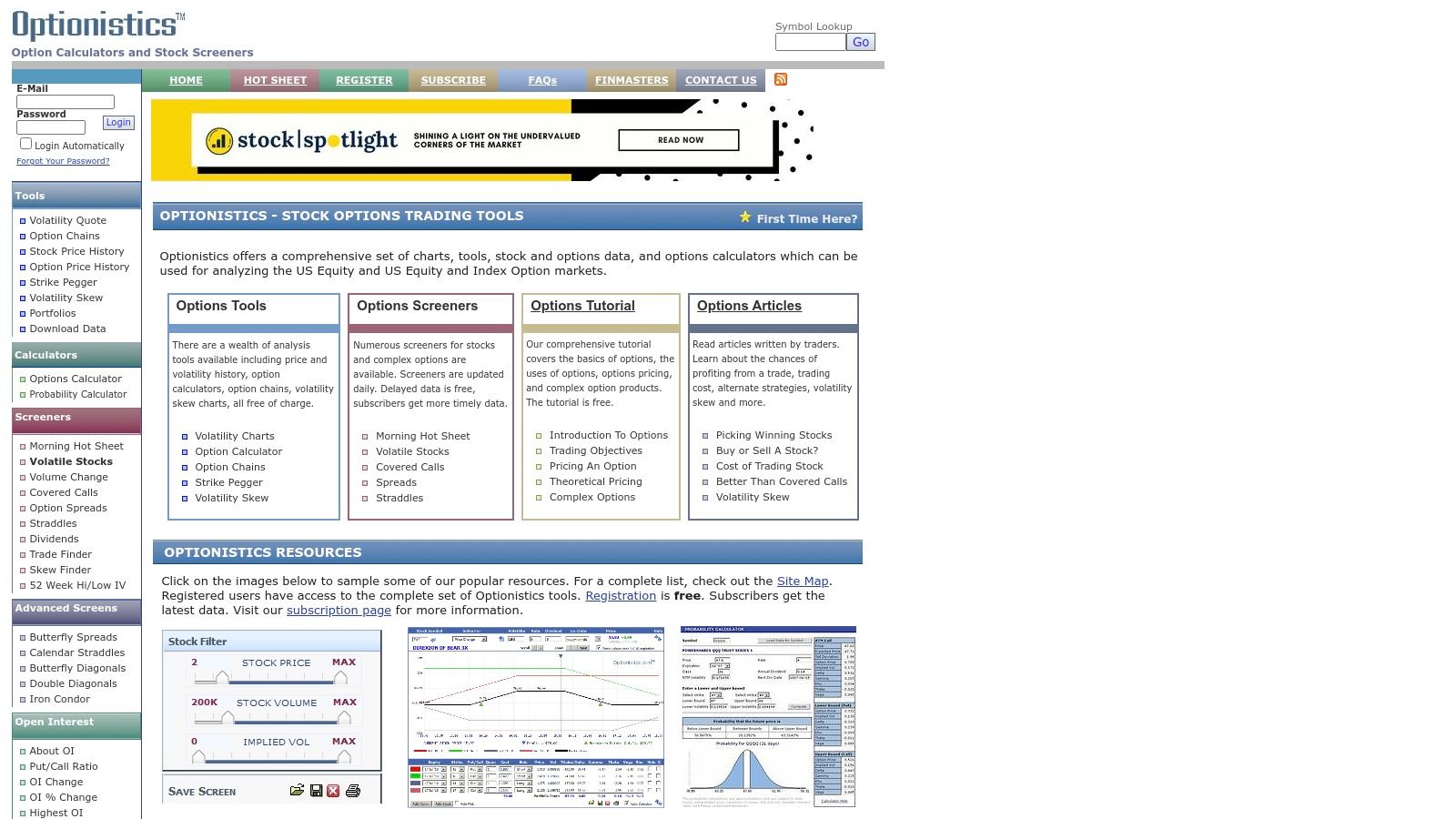 Optionistics