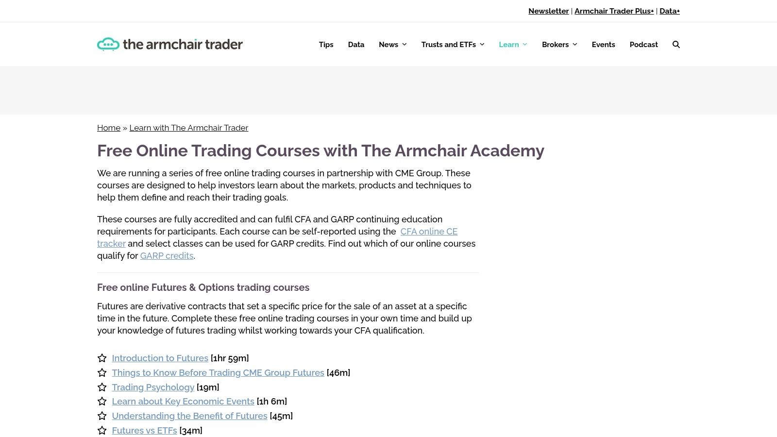The Armchair Trader's Armchair Academy