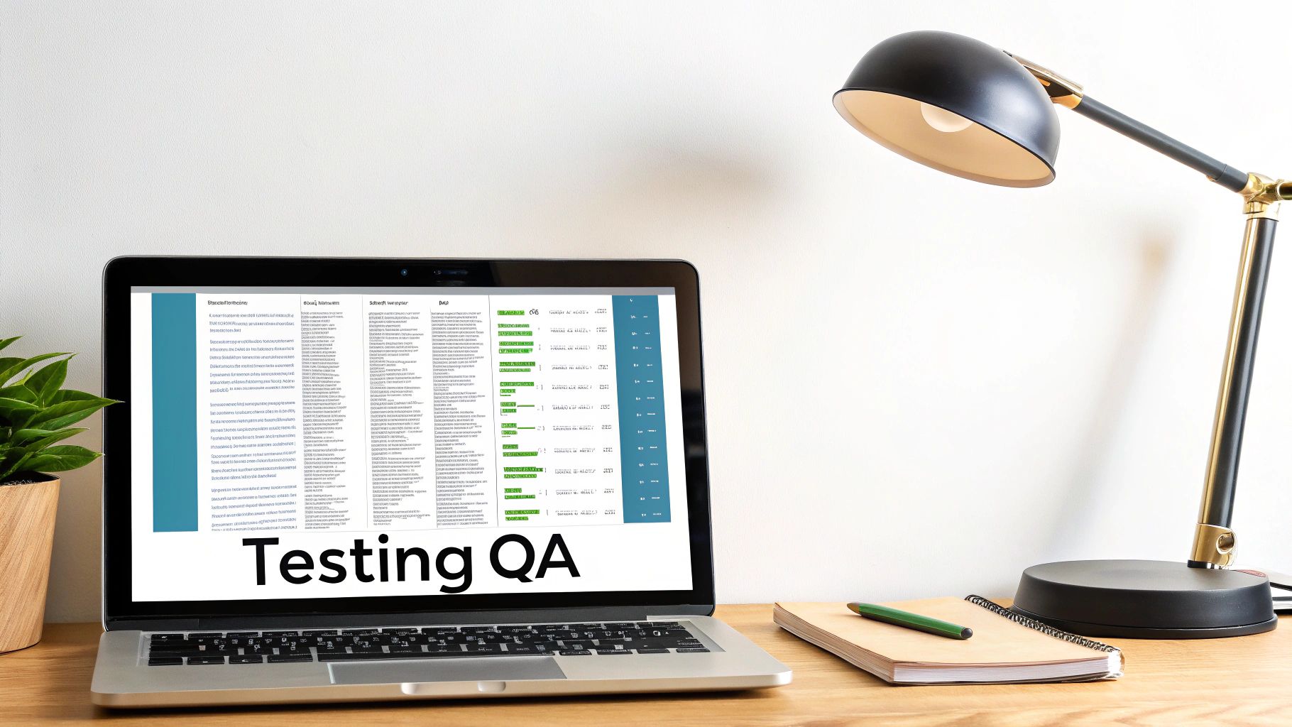 An image showing a quality assurance engineer testing software on multiple devices, checking for bugs and performance issues.