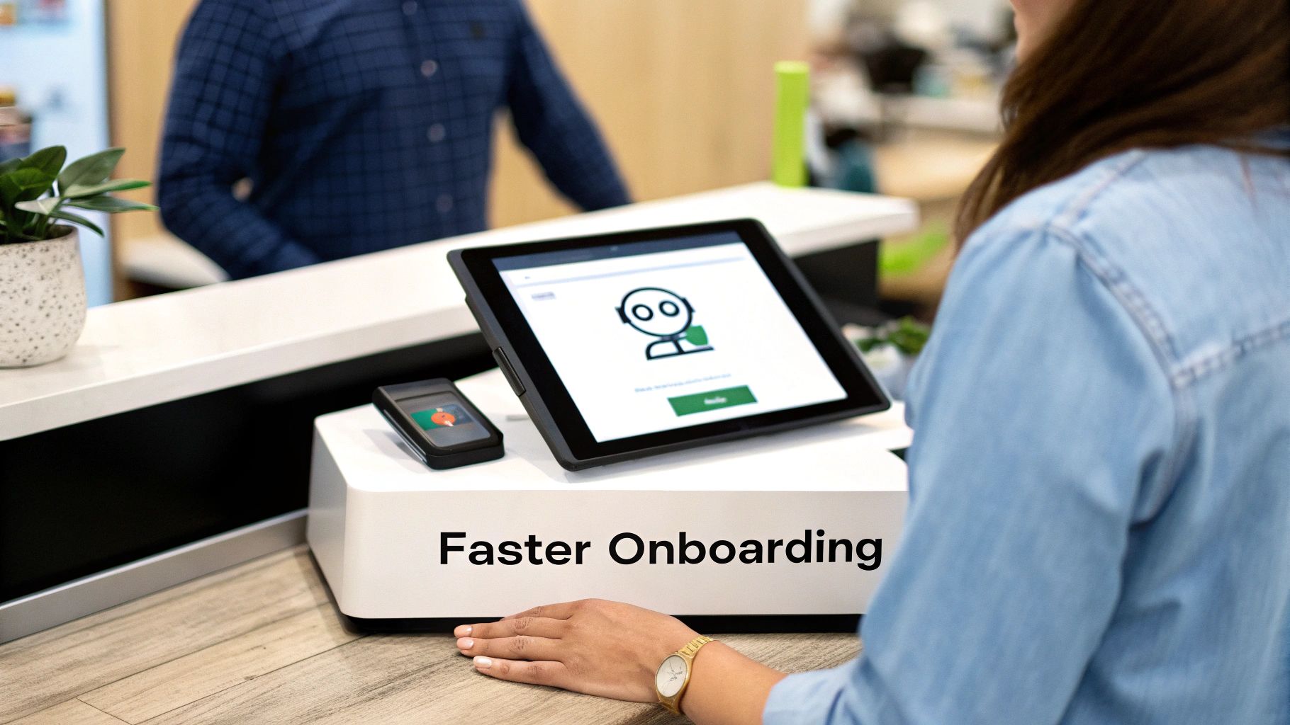 A digital illustration showing various banking icons like a credit card, a safe, and a document, all connected by automated pathways, symbolizing RPA workflows.