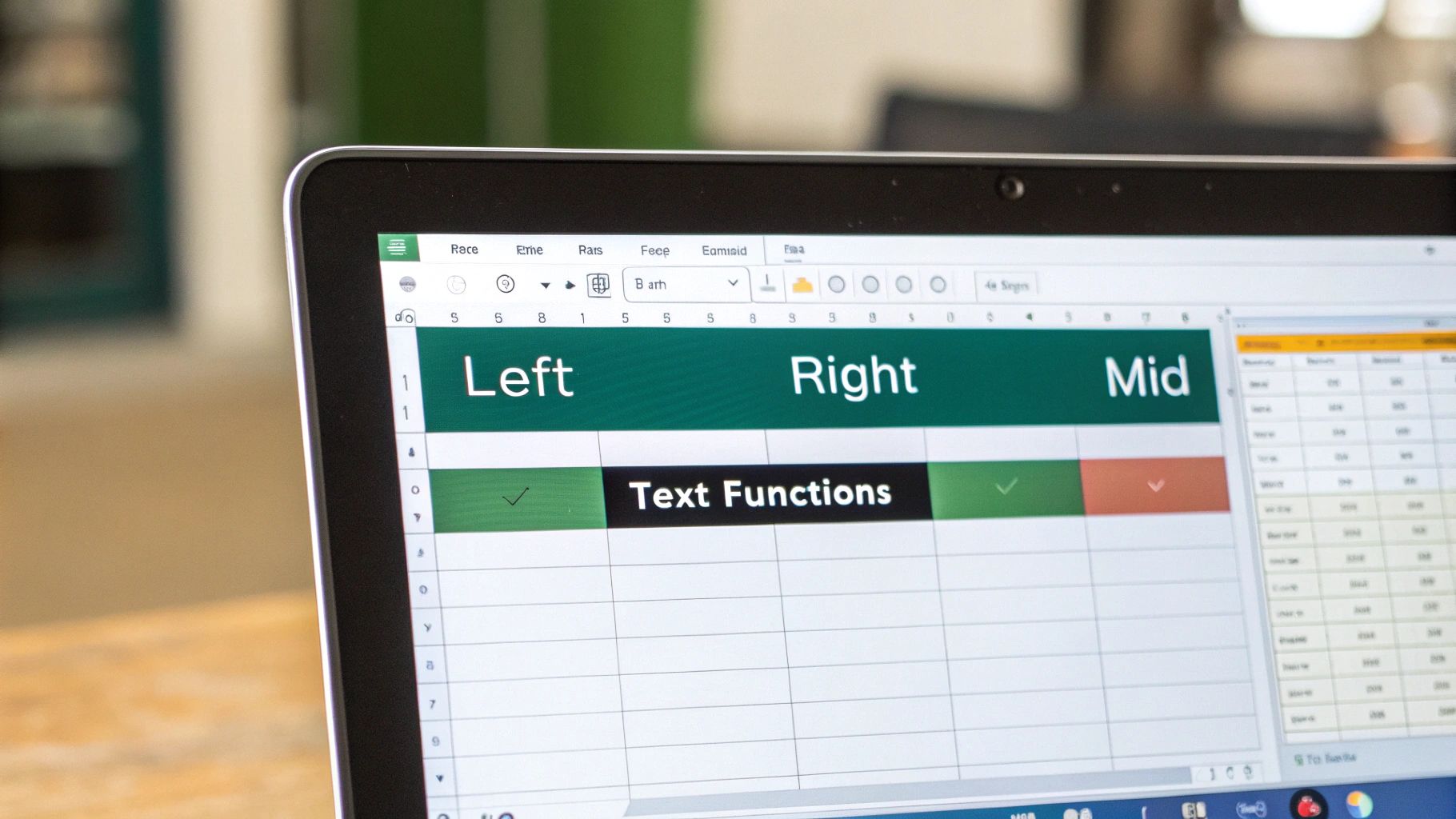 A messy Excel spreadsheet with combined text fields that need cleaning and extraction.
