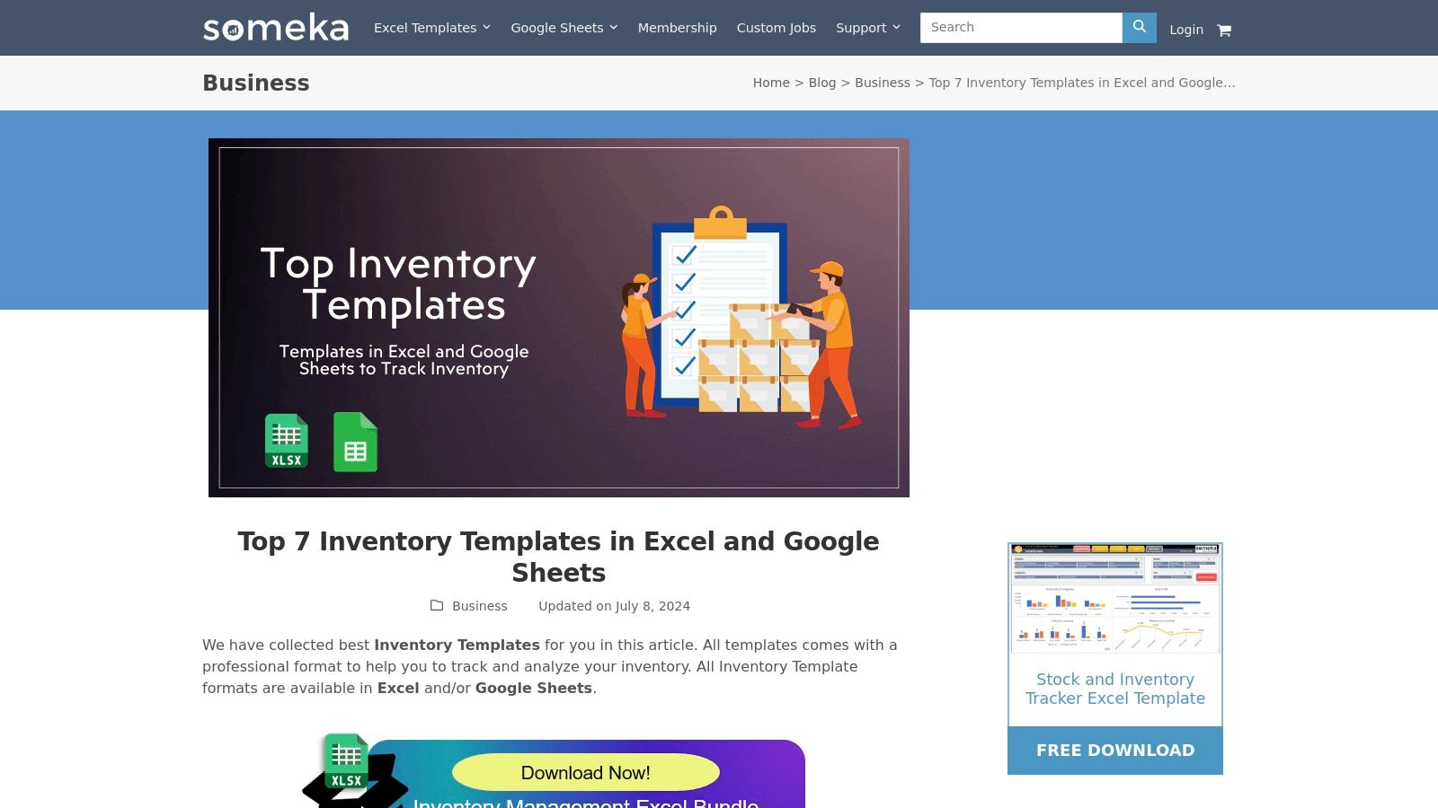 Stock and Inventory Tracker by Someka
