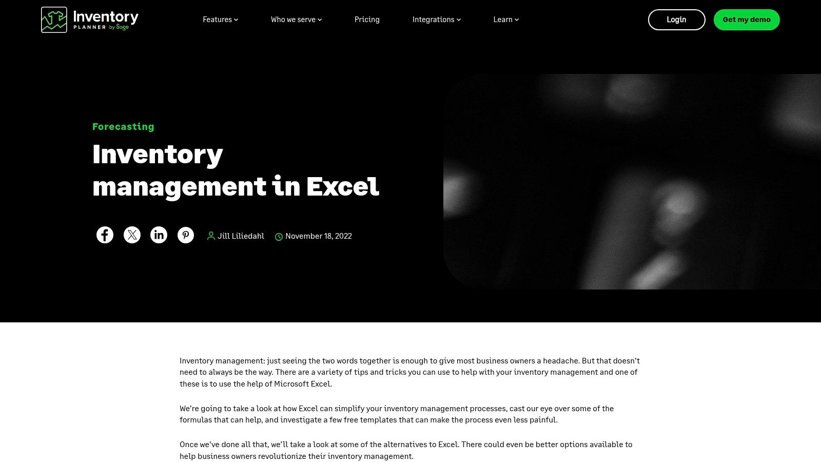 Inventory Management Template by Zervant