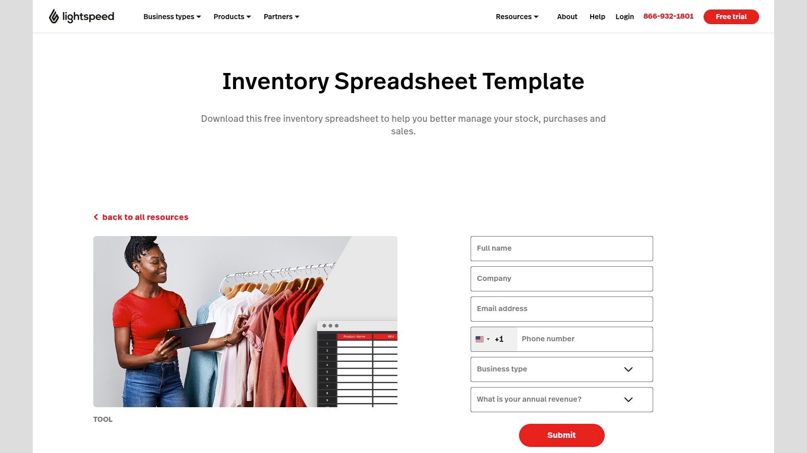 Inventory Management Template by Lightspeed