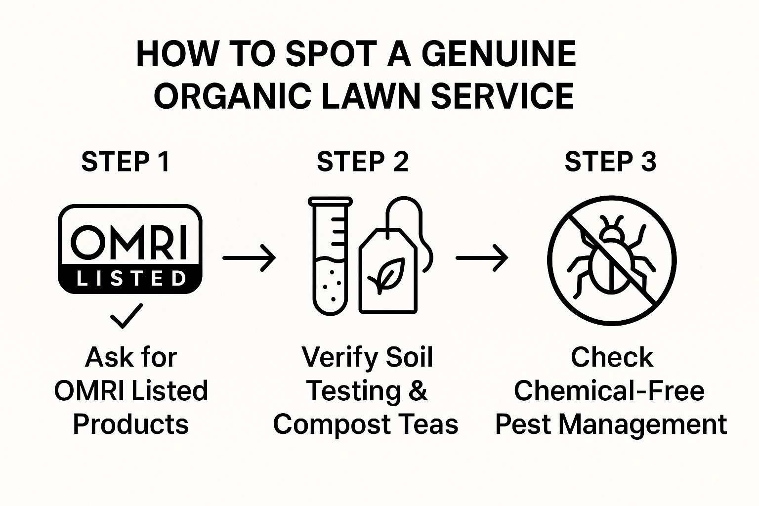 Infographic about organic lawn service near me
