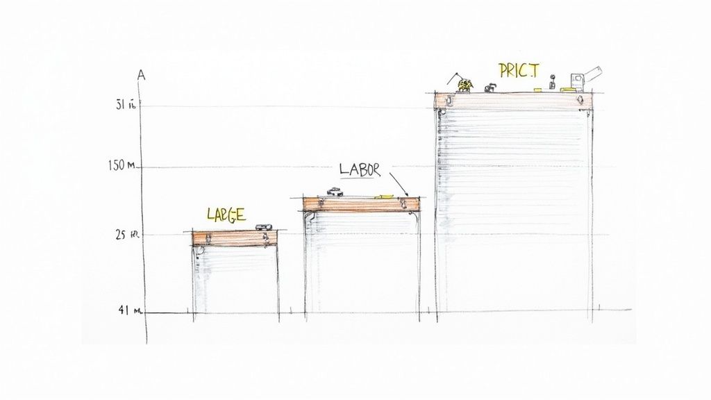 A modern AC condenser unit installed outside a suburban home, showcasing a key component of a home's cooling system.