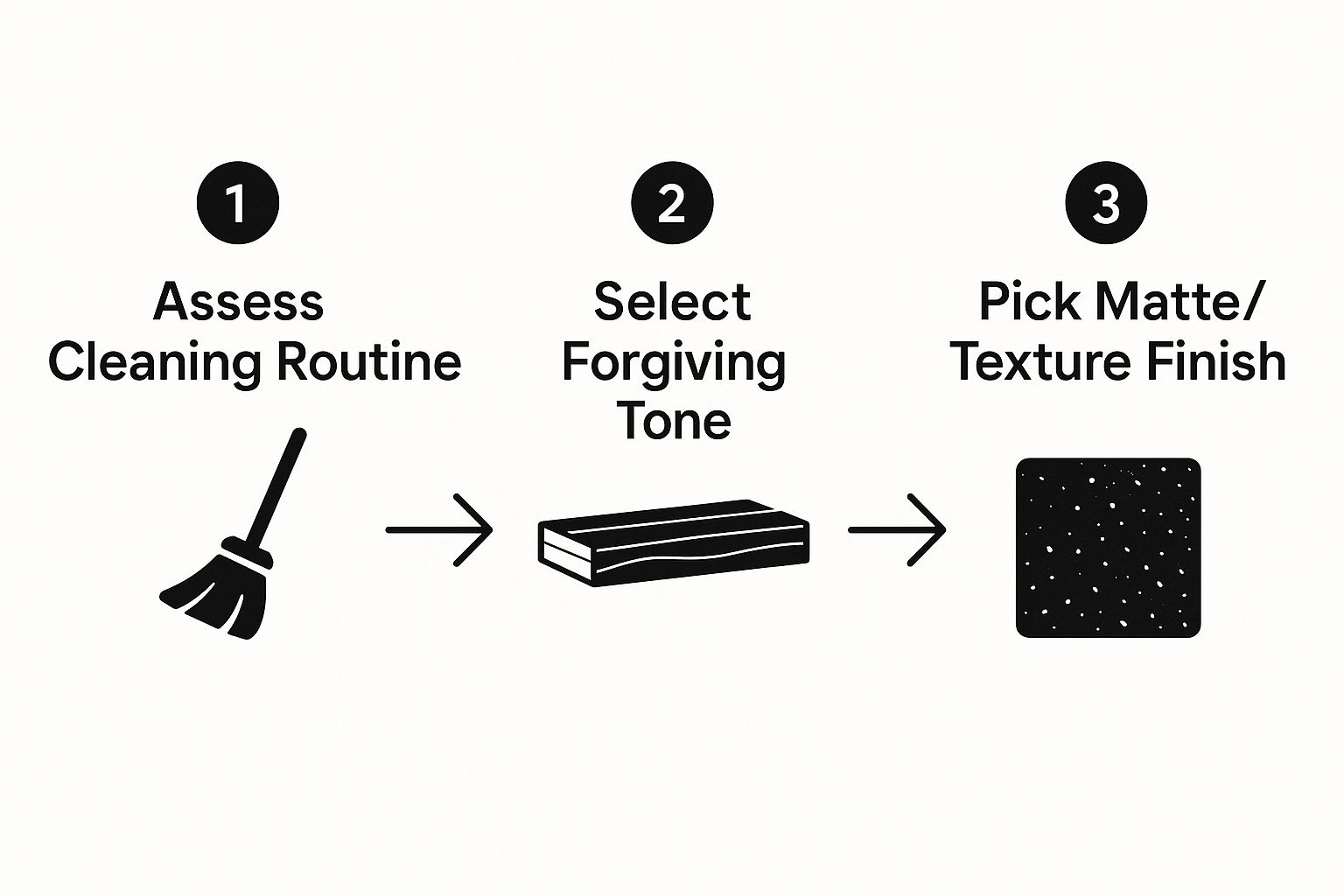 Infographic about how to choose flooring color