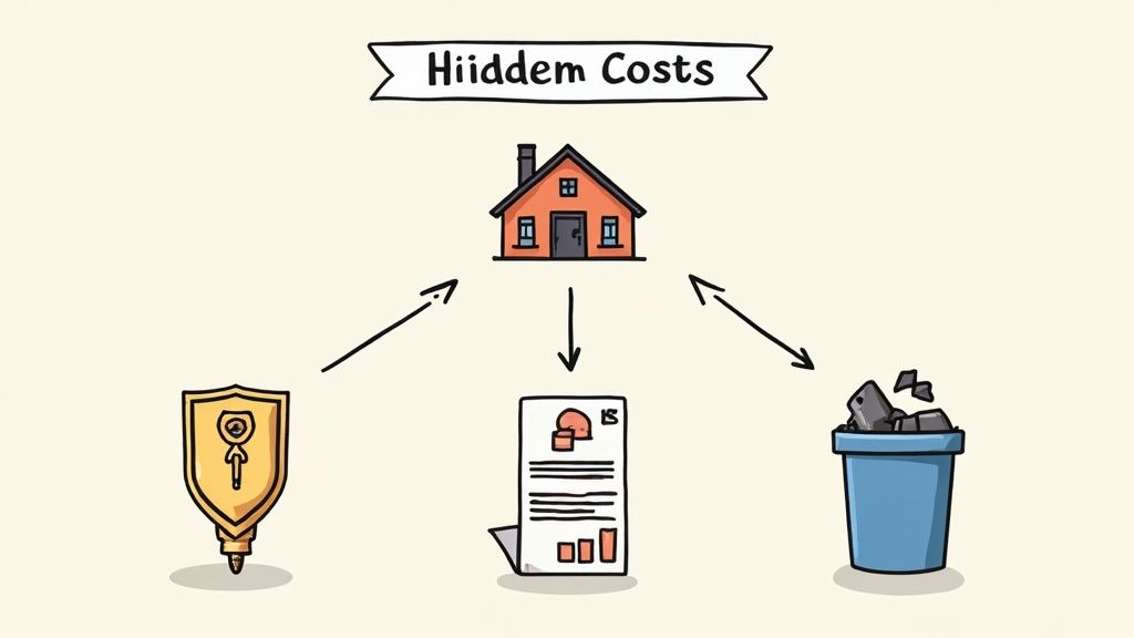 A blueprint showing the detailed costs and plans for a construction project.