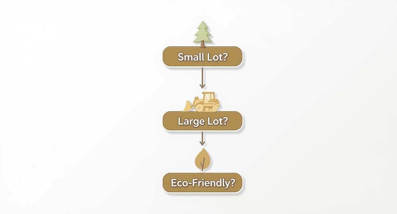 Infographic about how to clear land