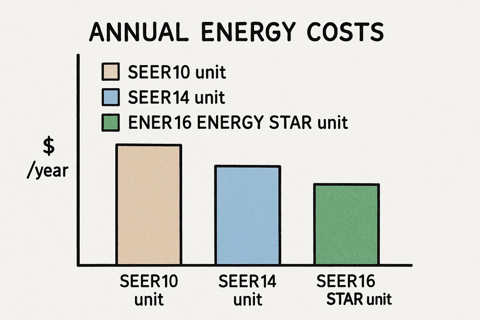 Infographic about energy star hvac systems