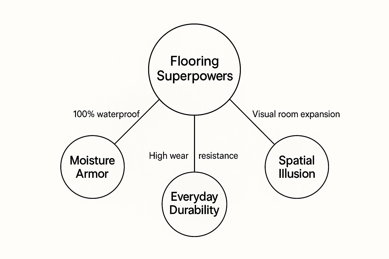 Infographic about flooring for small bathroom