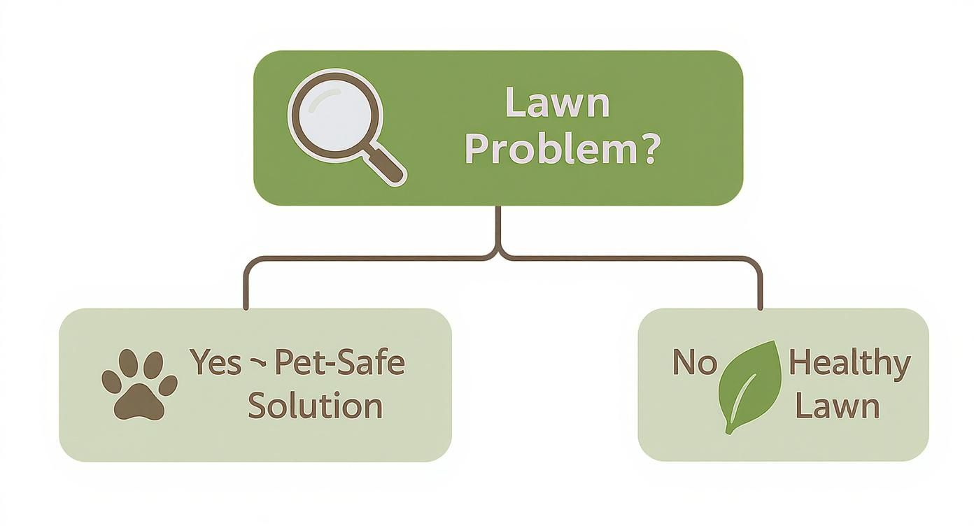 Infographic about bug killer for lawns safe for pets