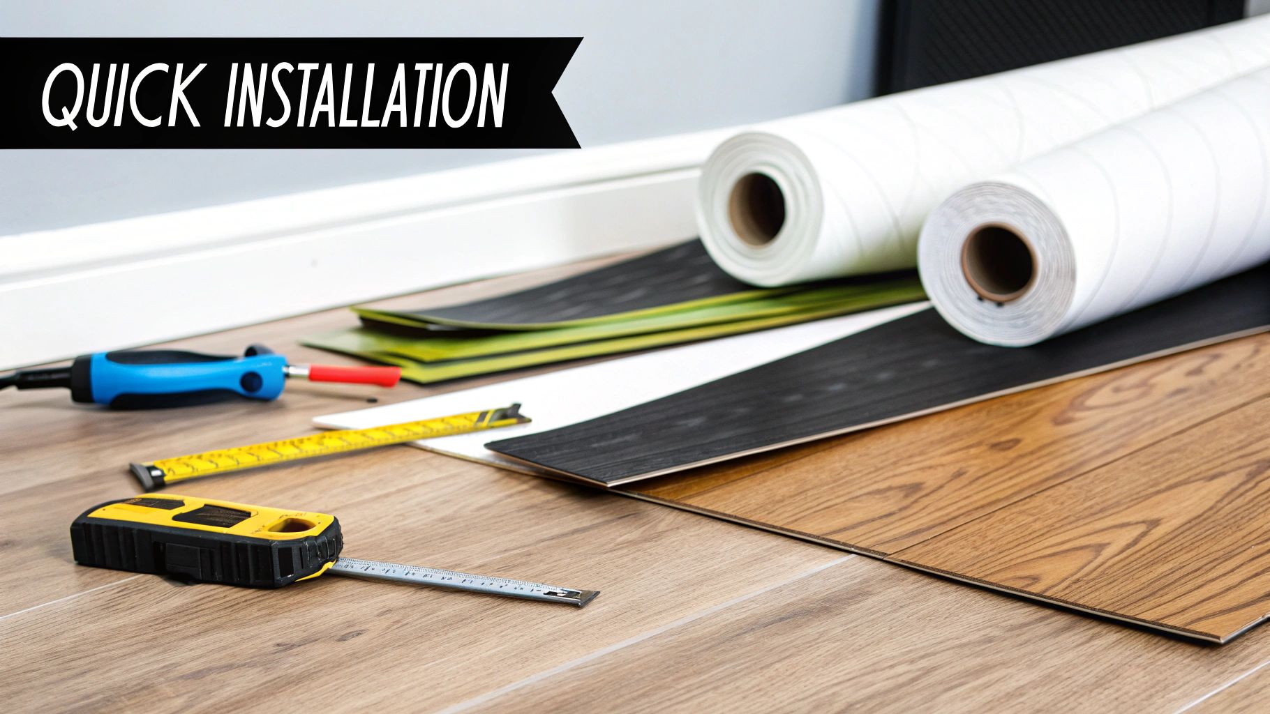 Close-up shot showing the different layers of a luxury vinyl plank