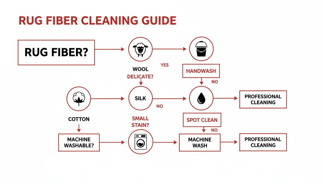 Infographic about how to clean oriental rugs