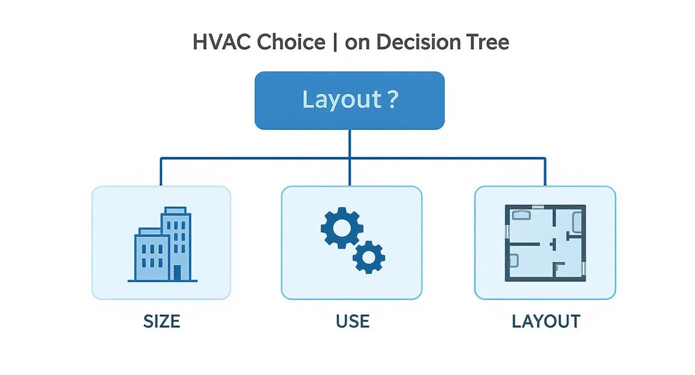 Infographic about commercial hvac system types