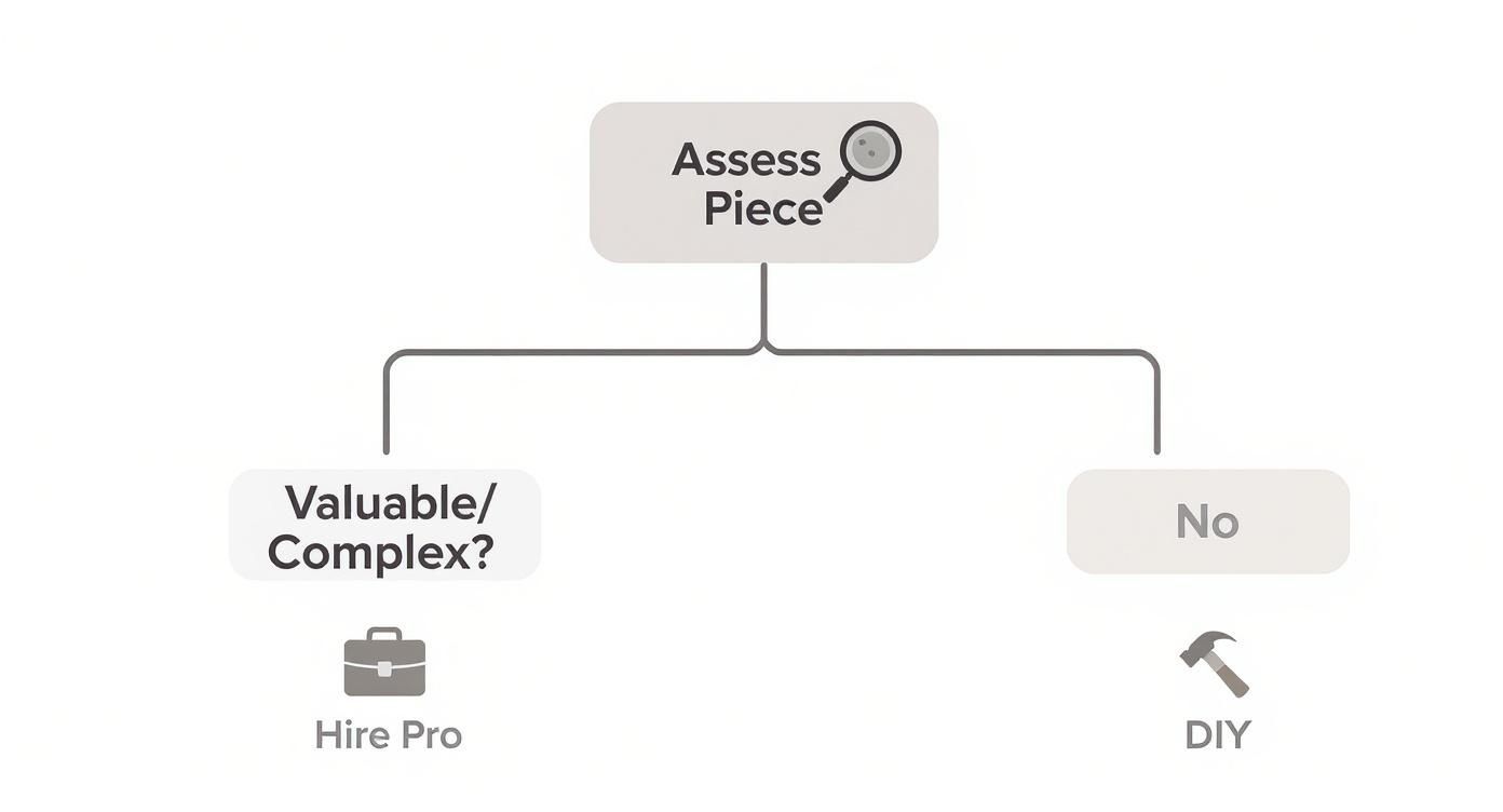 Infographic about how to restore antique furniture