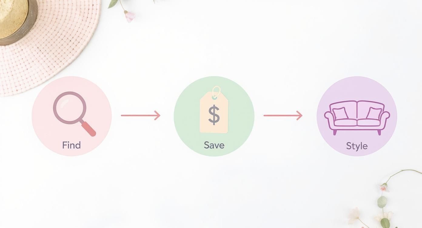 Infographic about home consignment shops
