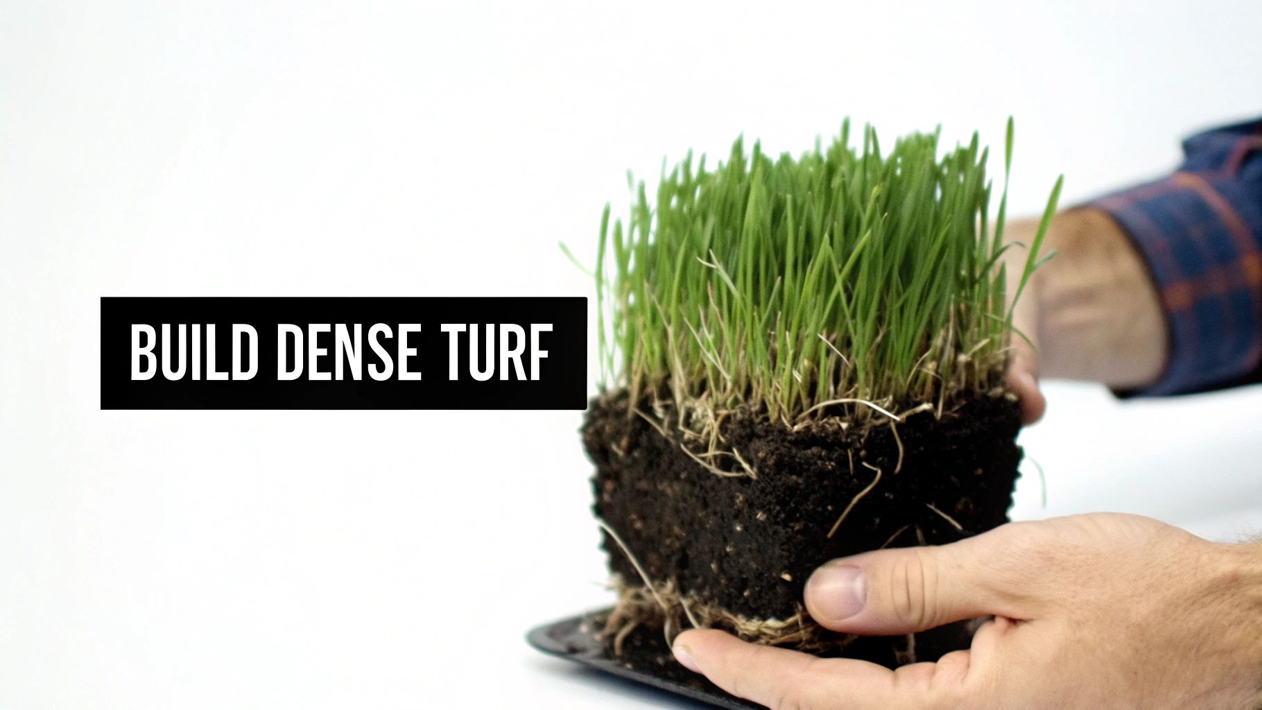 A thick, green, healthy lawn that is resistant to weeds.