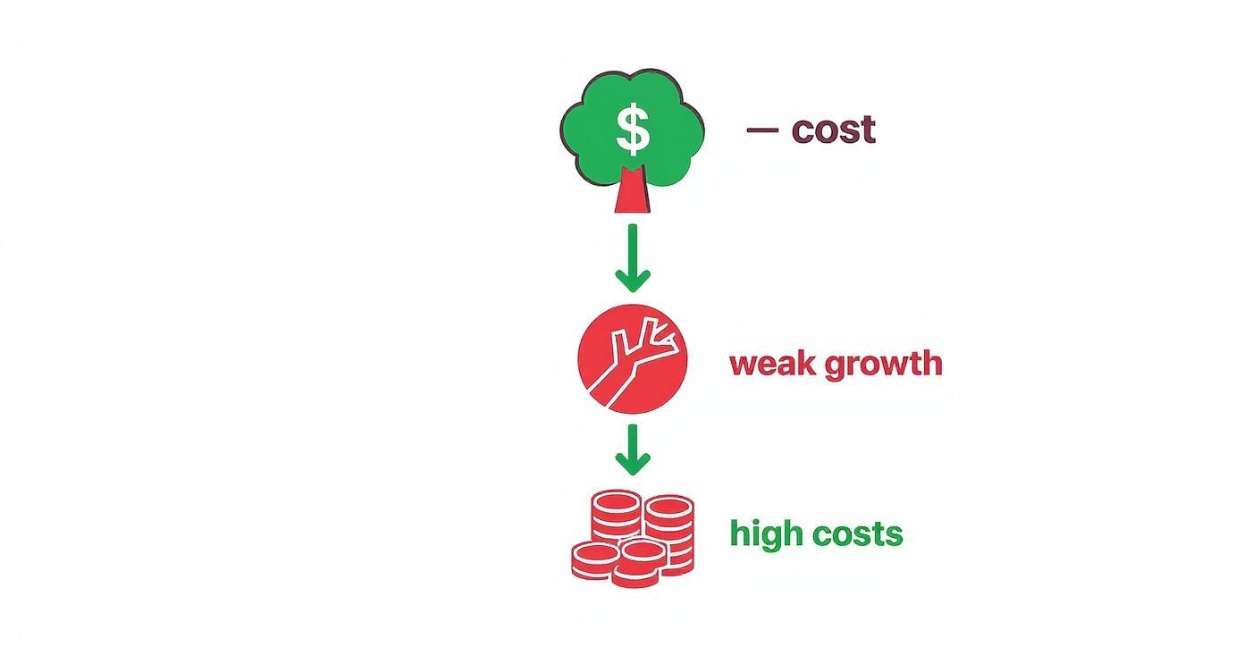 Infographic about what is tree topping