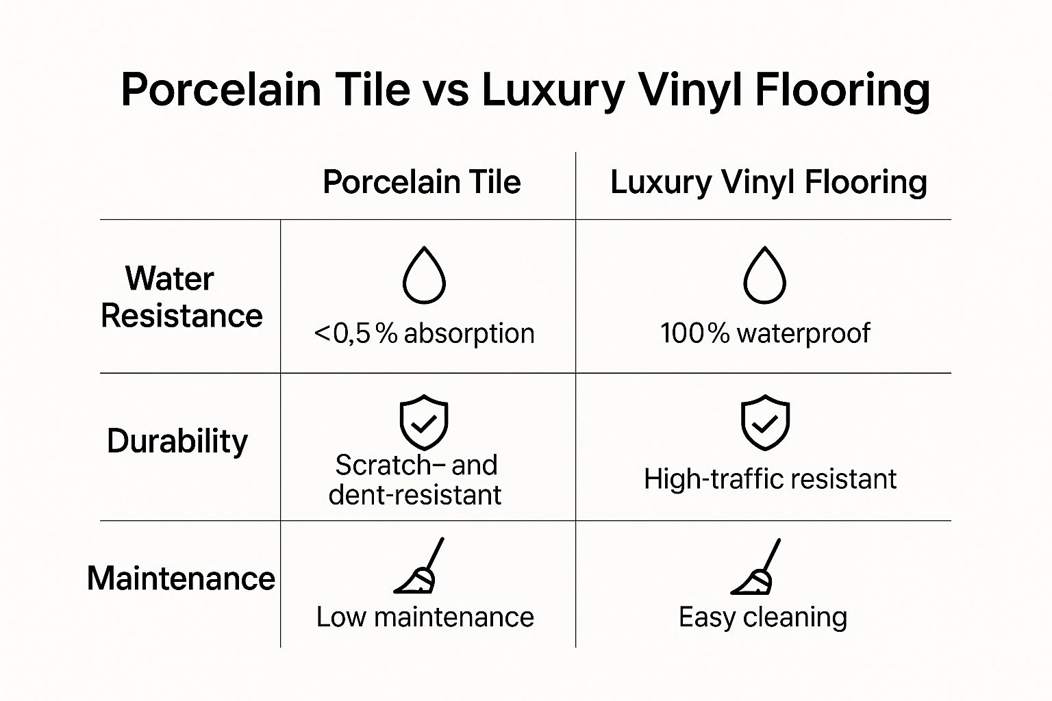 Infographic about what flooring is best for bathrooms