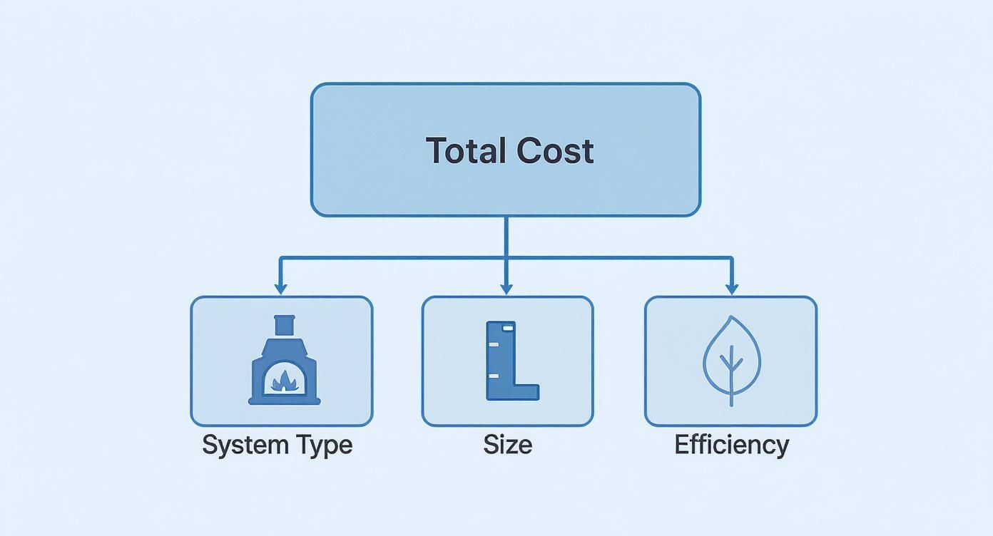 Infographic about heating system replacement costs