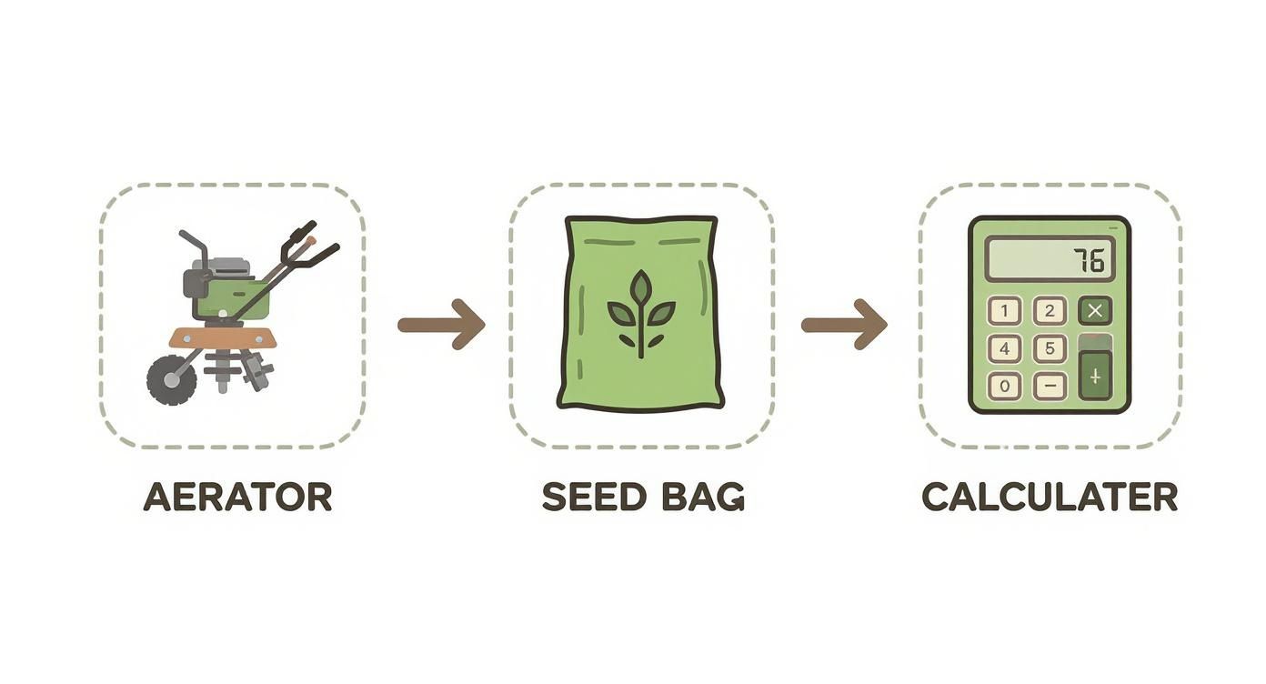 Infographic about aerate and overseed