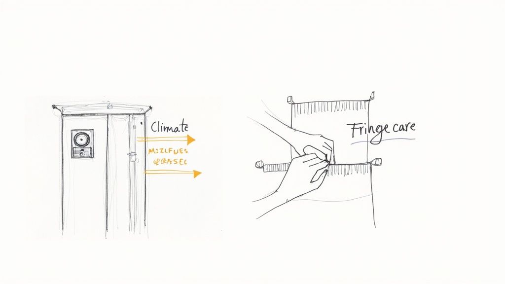 Drying chamber for oriental rugs