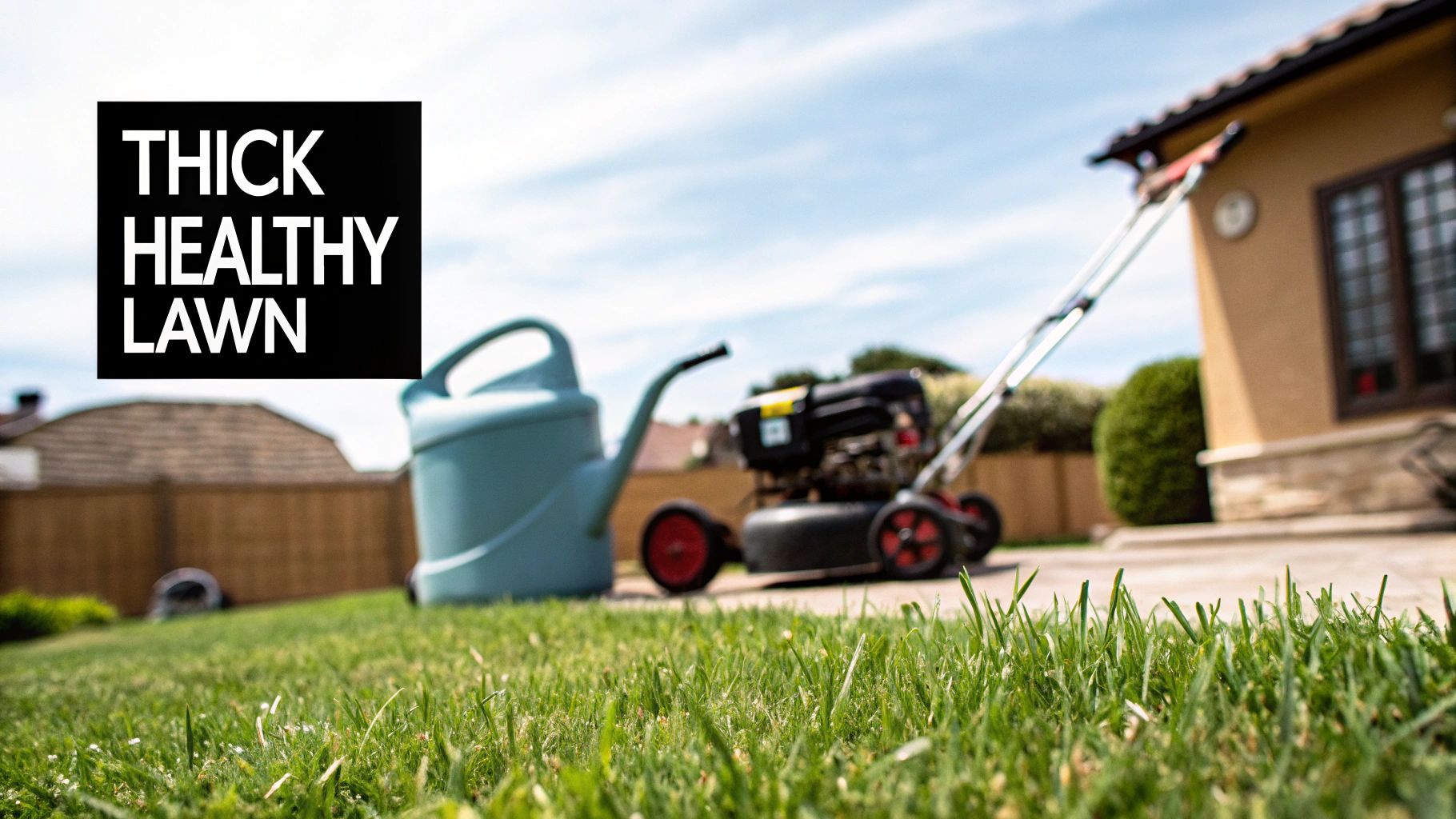 A thick, green, healthy lawn that is resistant to weeds.