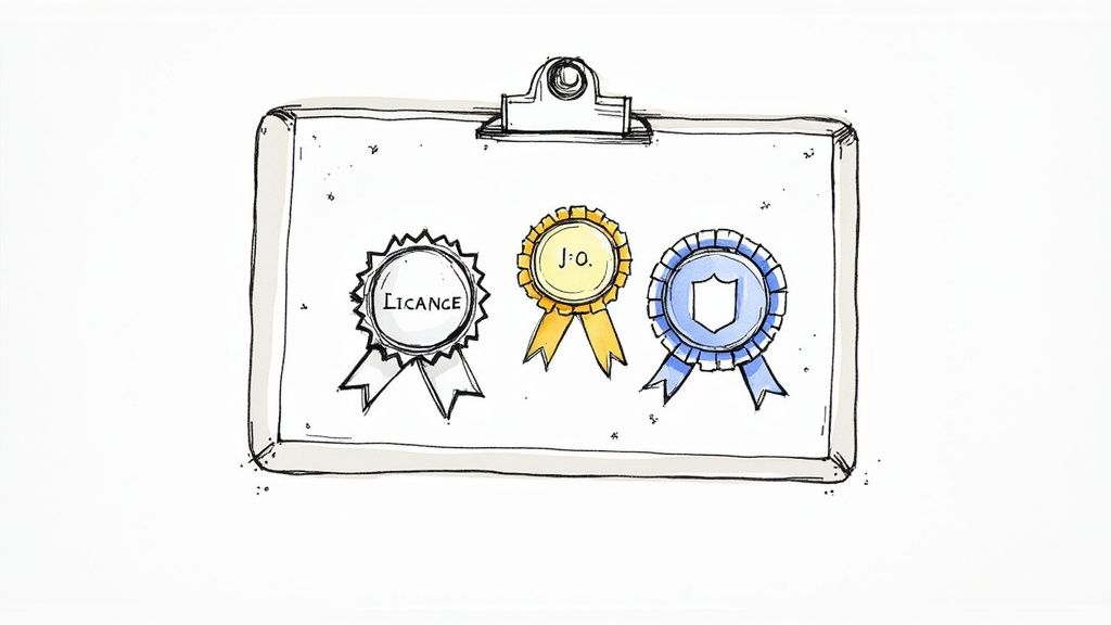 A homeowner shaking hands with a certified HVAC technician at their front door.