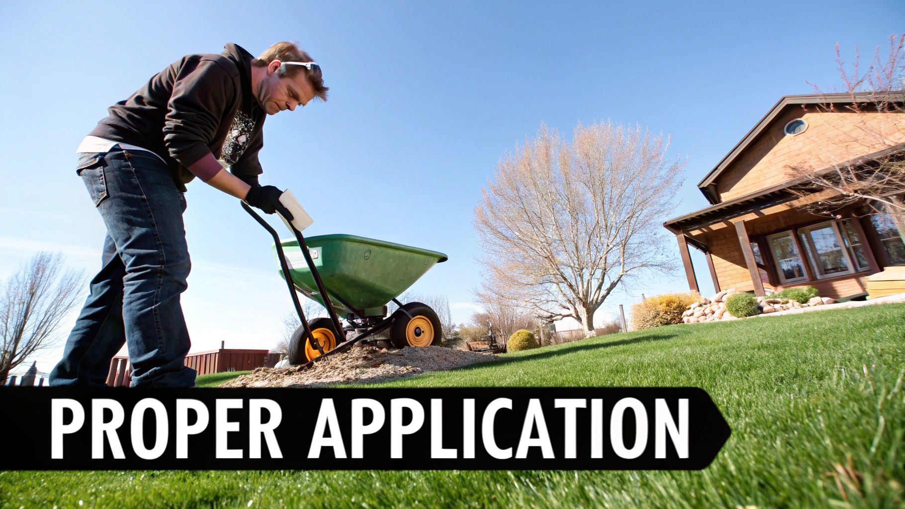 A calendar with seasonal icons representing a year-round lawn care plan.